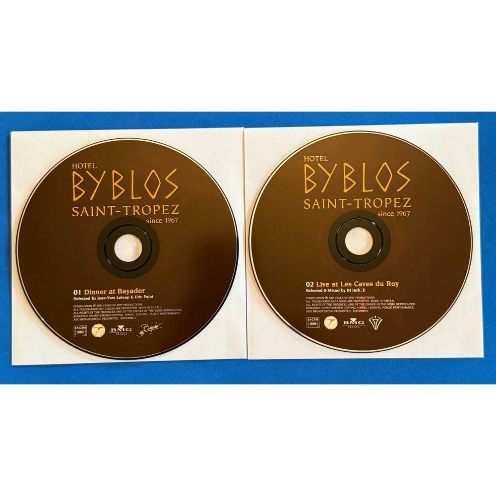 HOTEL BYBLOS SAINT-TROPEZ 2 CDs - Dinner at Bayader; Live at Les Caves du Roy
